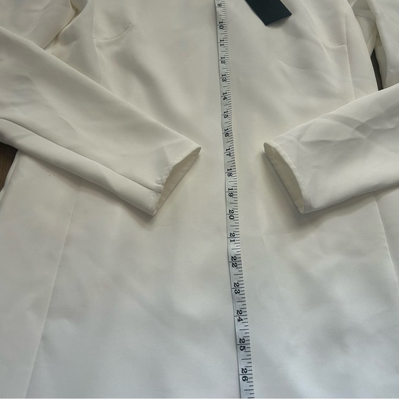 Gianni Bini Cream Sheath Midi Dress Long Sleeve Mock Neck - Picture 2 of 9